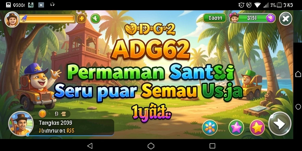 Tampilan menarik dari gameplay ADG62 yang penuh warna.