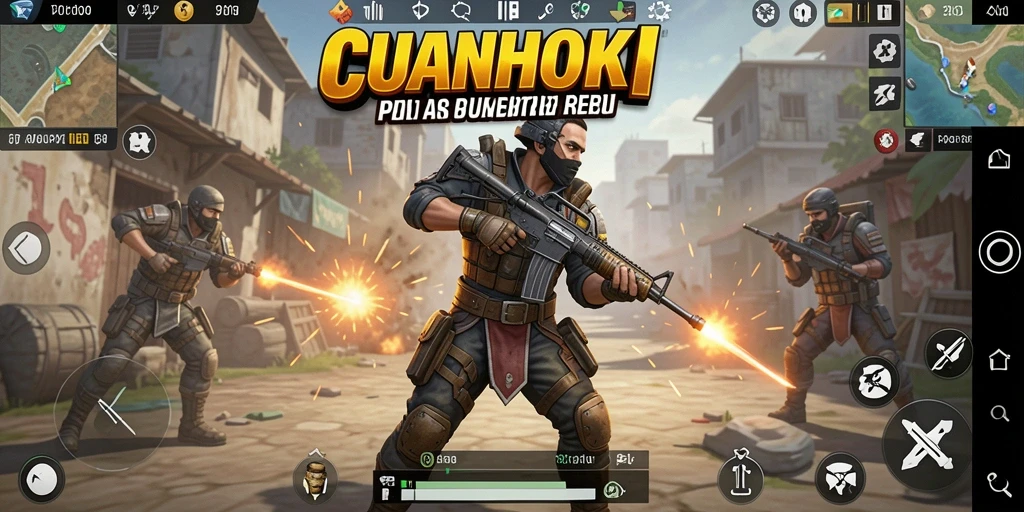 Tampilan menegangkan aksi gameplay Battle Royale CUANHOKI.
