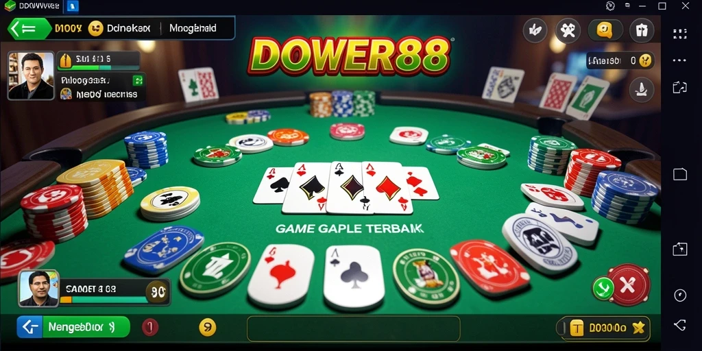 Screenshot DOWER88 menampilkan momen seru bermain Gaple.