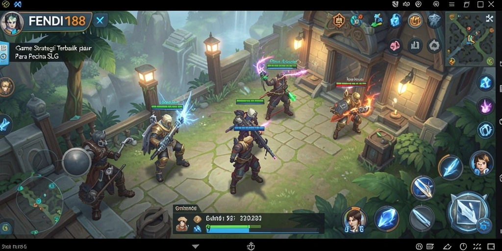 Tampilan seru gameplay SLG FENDI188 dengan pertempuran strategis.