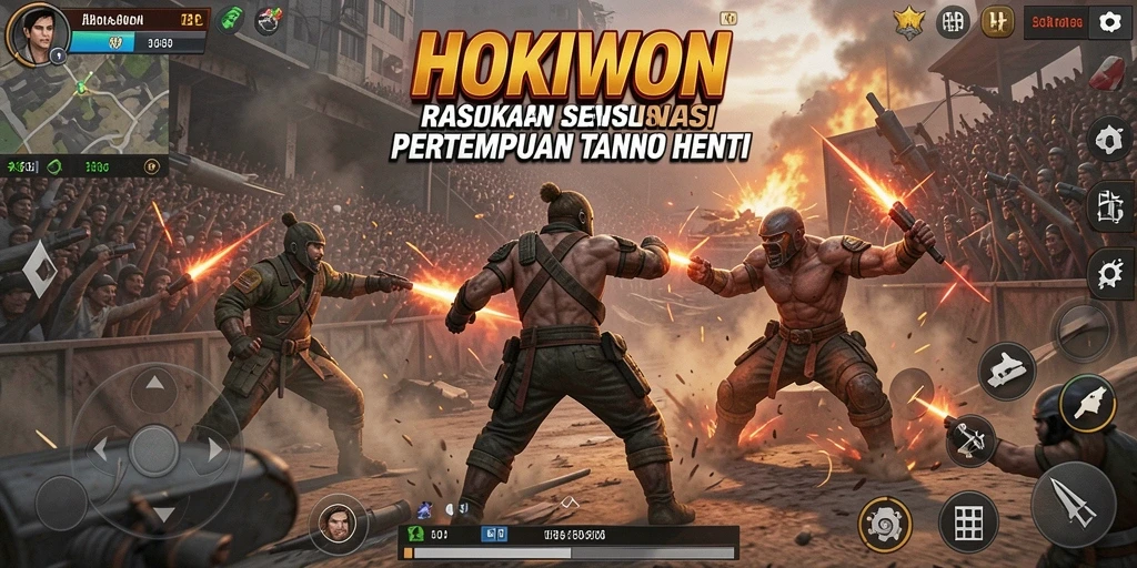 Tangkapan layar menampilkan aksi seru dari gameplay HOKIWON yang menegangkan.