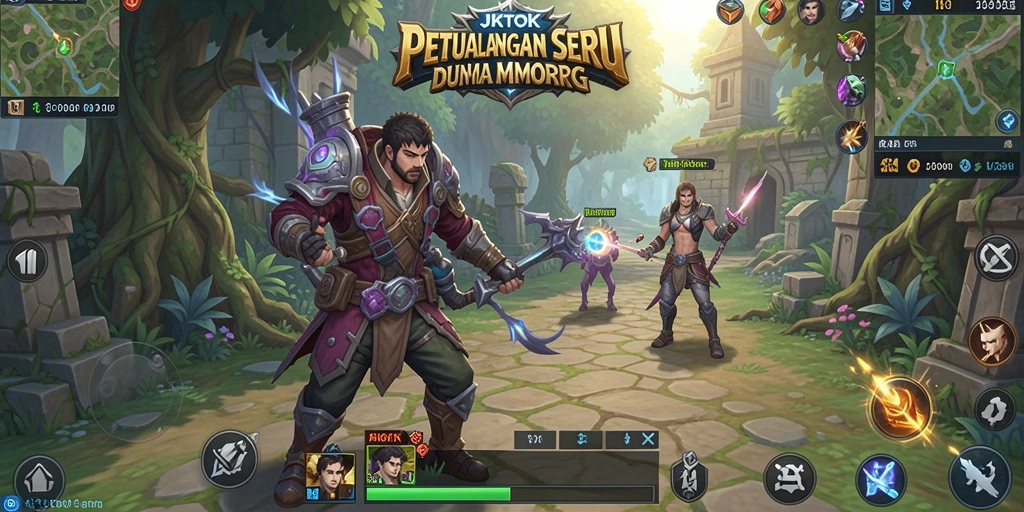 Screenshot gameplay JKTOK yang menampilkan pertarungan seru dalam MMORPG.
