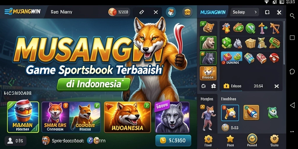 Tampilan utama gameplay Sportsbook MUSANGWIN yang menarik dan informatif.