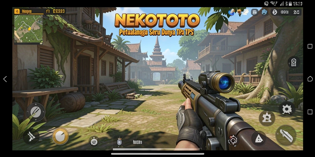 Gameplay mendebarkan NEKOTOTO dalam aksi TPS.