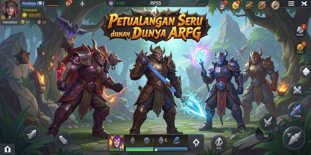 Tampilan gameplay RP55 yang menampilkan aksi seru dalam pertempuran ARPG.