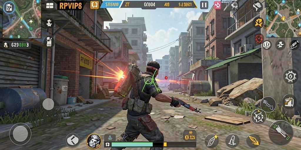 Screenshot RPVIP8 menampilkan pertempuran strategis yang intens.