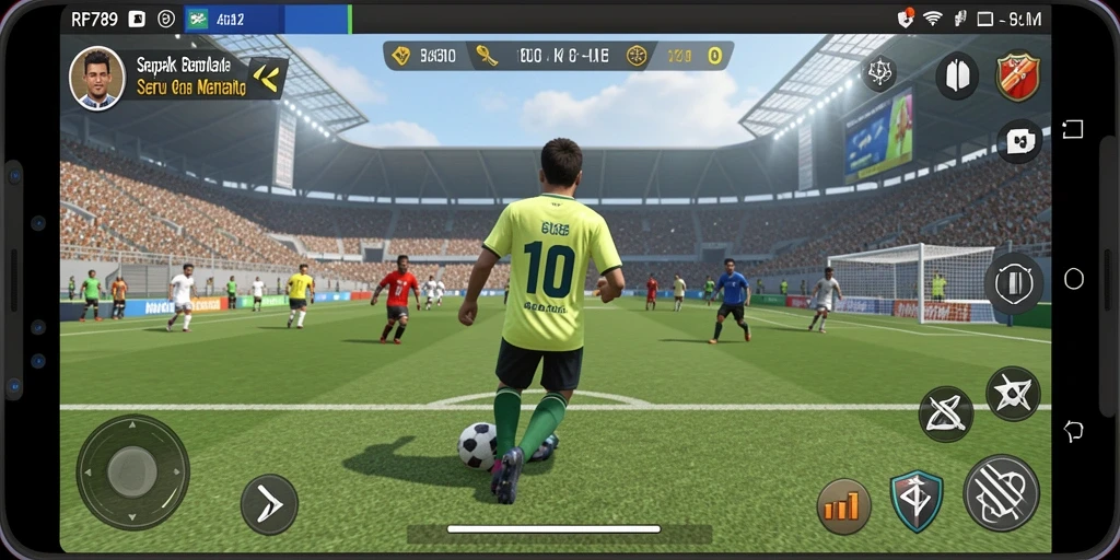 Screenshot gameplay RR789 yang menampilkan pertandingan sepak bola seru.