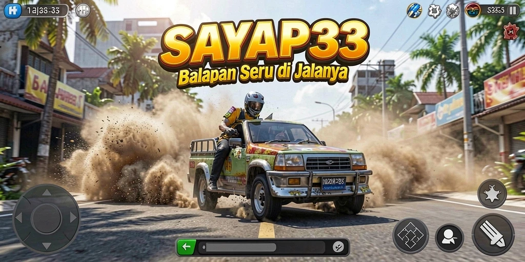 Tangkapan layar SAYAP33 menampilkan aksi balapan yang mengasyikkan.