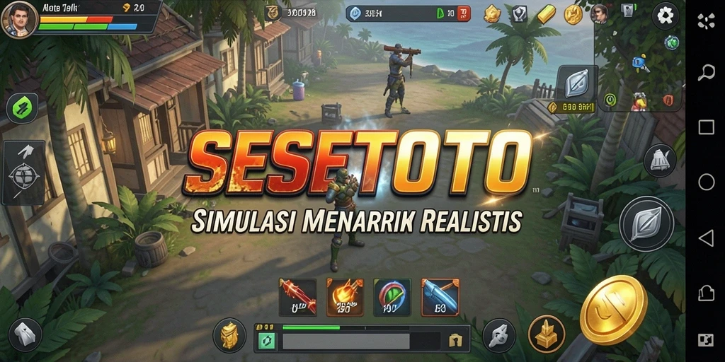 Screenshot gameplay SESETOTO menunjukkan pengalaman simulasi yang mendalam.